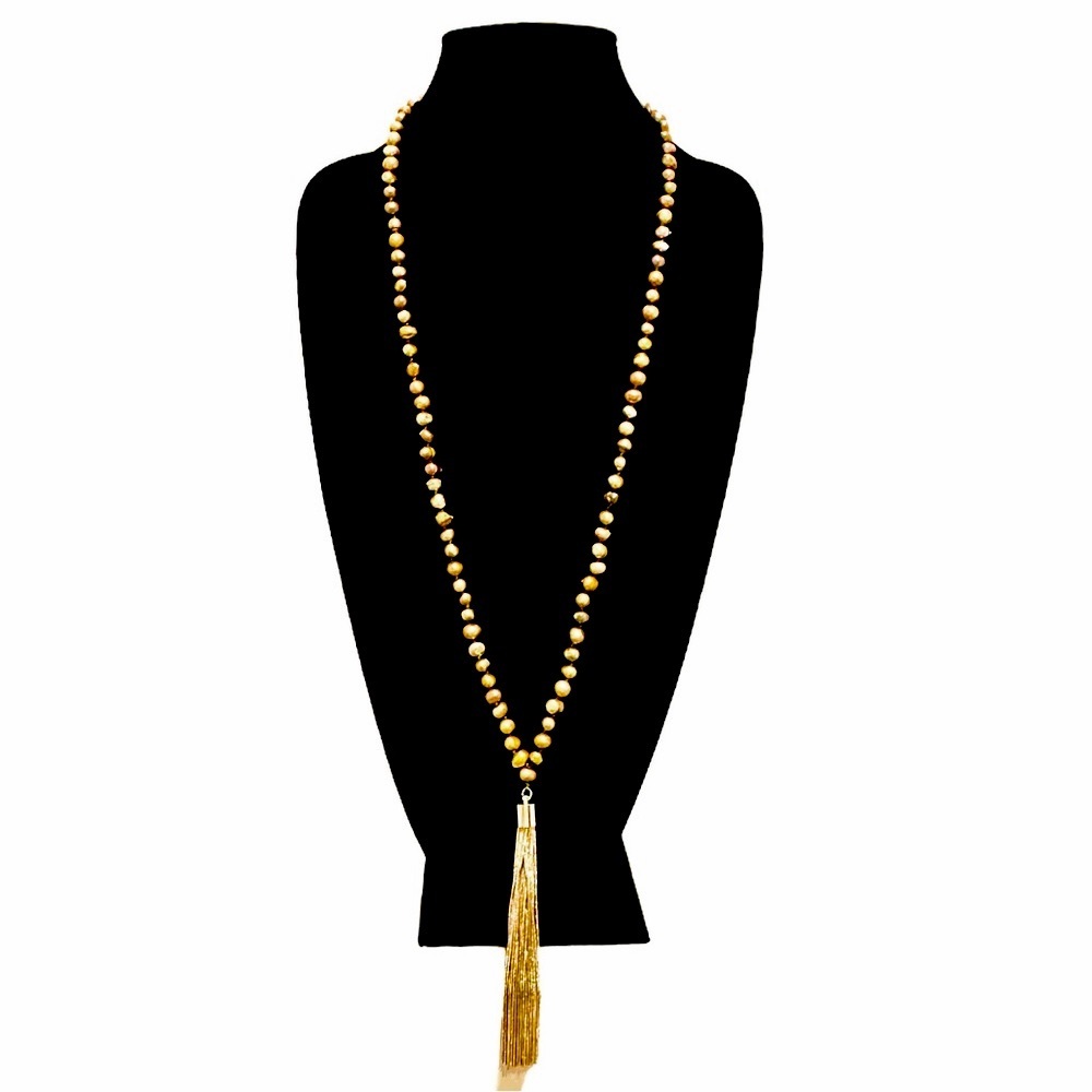 WHBM Luxurious Golden Pearl Tassel Necklace | NWT